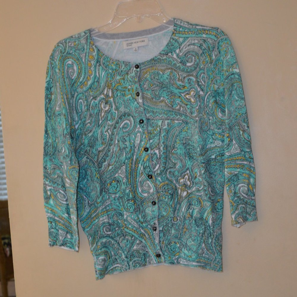 Jones New York Sport cardigan sweater - size M.